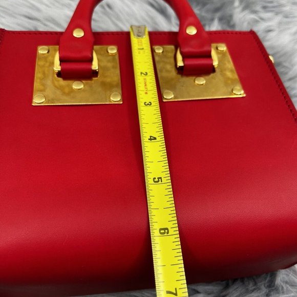 Sophie Hulme Red Tote with Gold Accents - Picture 13 of 13